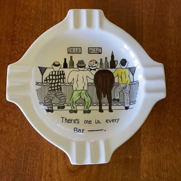 Vintage 1950's "There's One in Every Bar" Ashtray - Picture 1 of 5